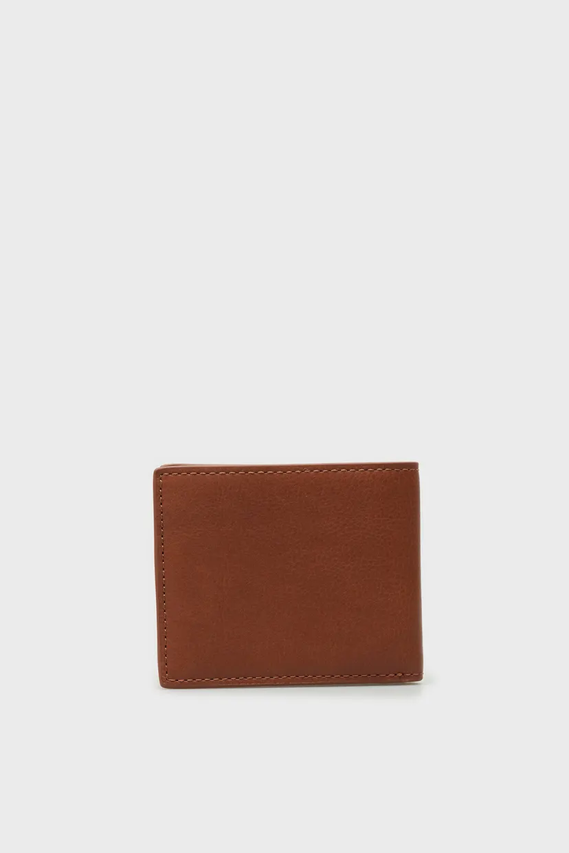 Чоловічий рудий шкіряний гаманець LEATHER BIFOLD WALLET 4