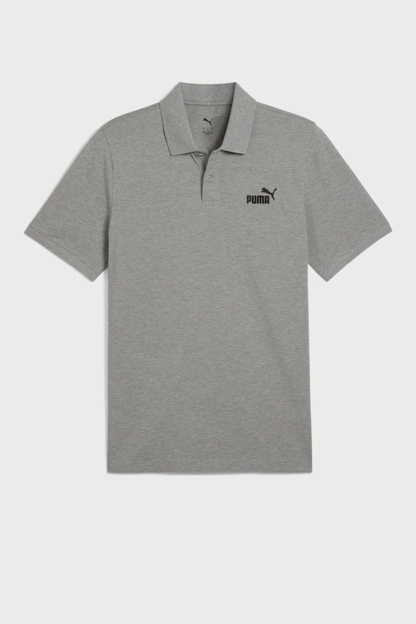 Мужское серое поло Essentials No. 1 Logo Pique Polo Men 4