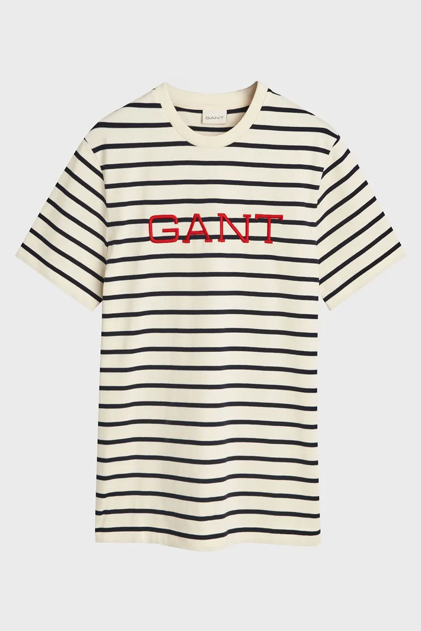 Чоловіча біла футболка у смужку GRAPHIC STRIPED 5