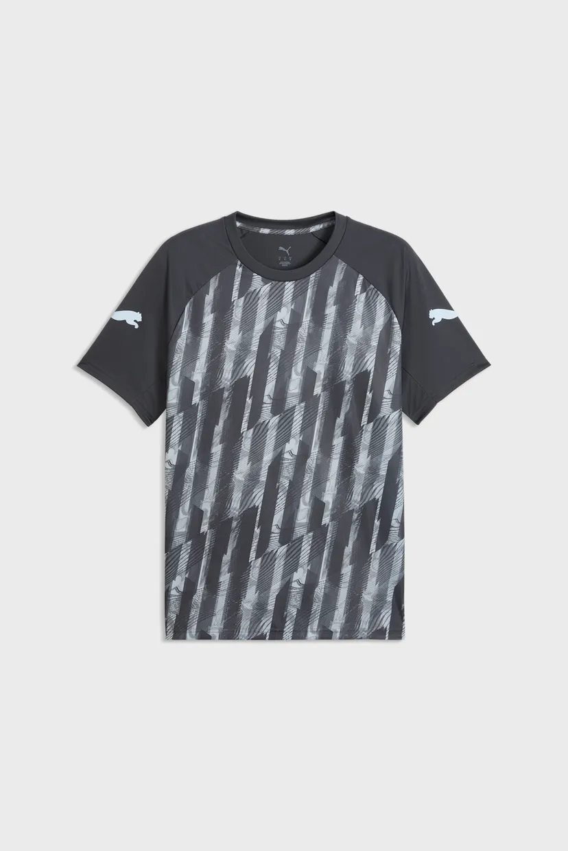 Мужская темно-серая футболка в полоску individualLIGA Graphic Football Jersey Men 4