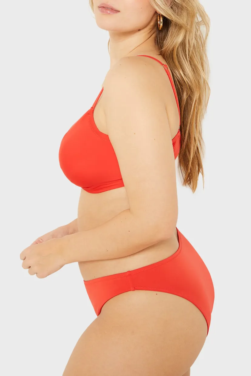 Женские красные трусики от купальника PERFECT 3