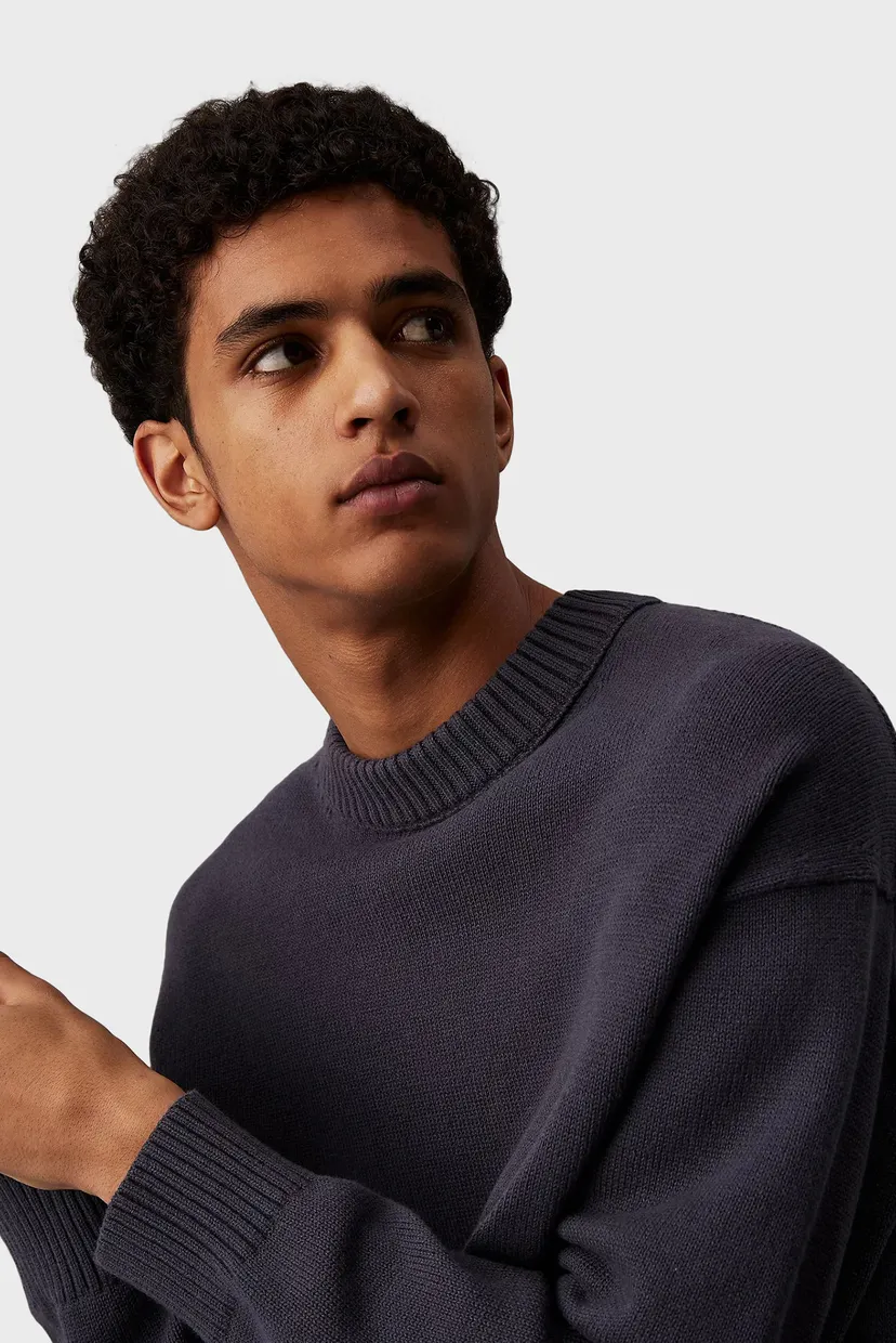 Мужской темно-серый джемпер COTTON WOOL CREW NECK 4