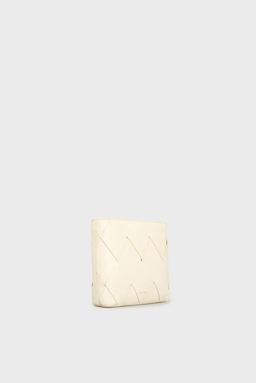 Жіноча біла сумка CK WOVEN SQUARE CROSSBODY 4