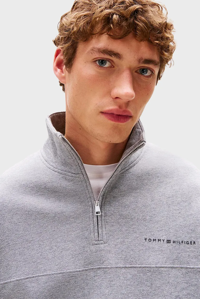 Мужская серая кофта HALF ZIP 4