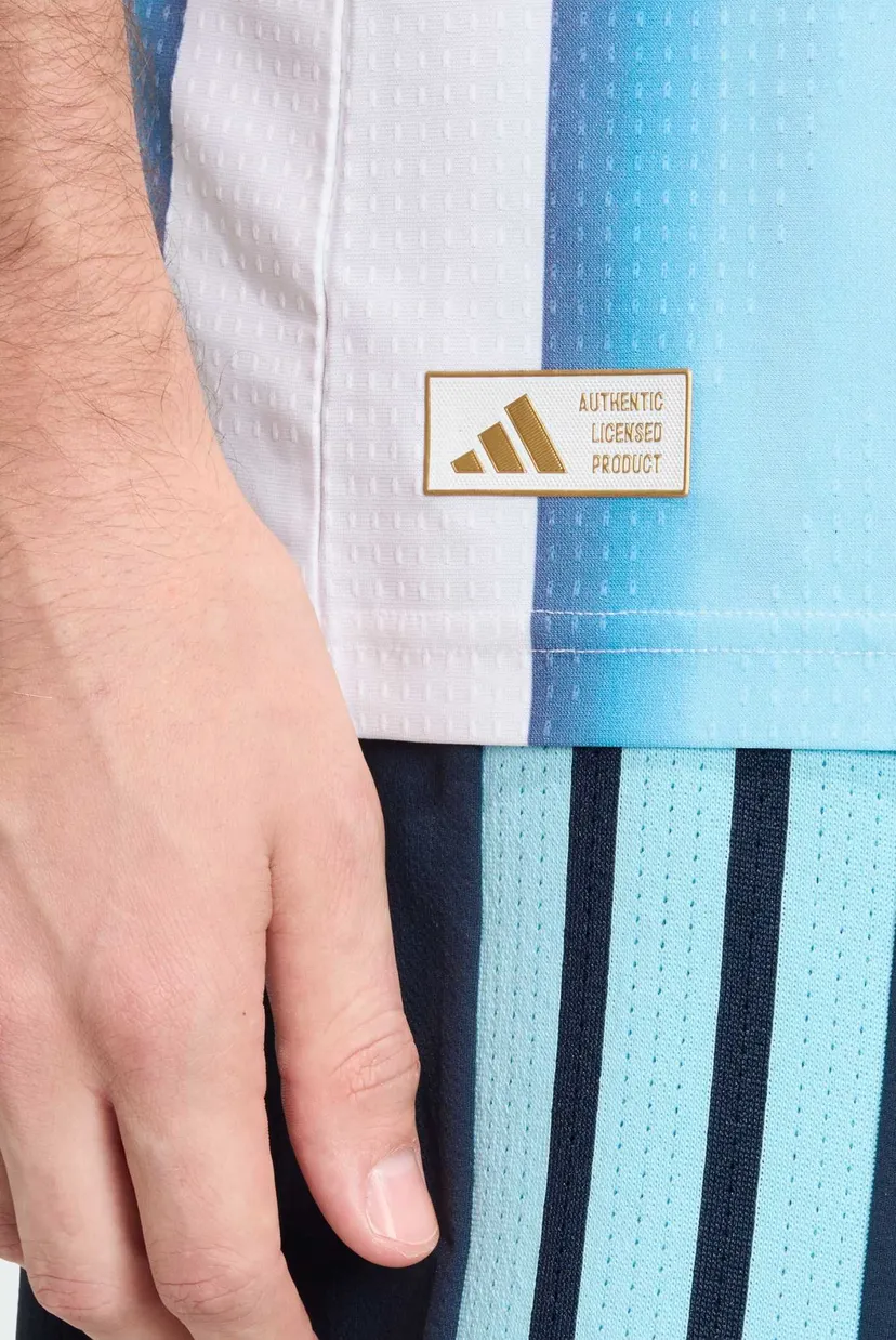 Мужская белая футболка в полоску Argentina 26 Home Authentic 5