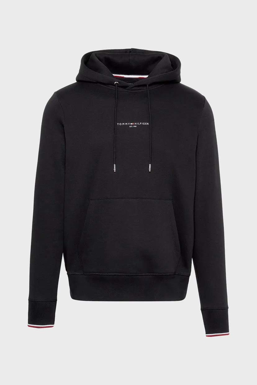 Чоловіче чорне худі TOMMY LOGO TIPPED HOODY 5