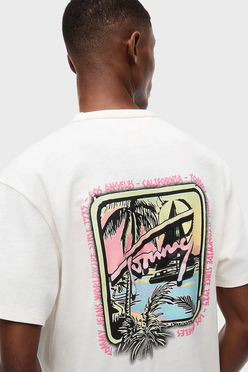 Мужская белая футболка RLX NOVELTY SS TEE 4