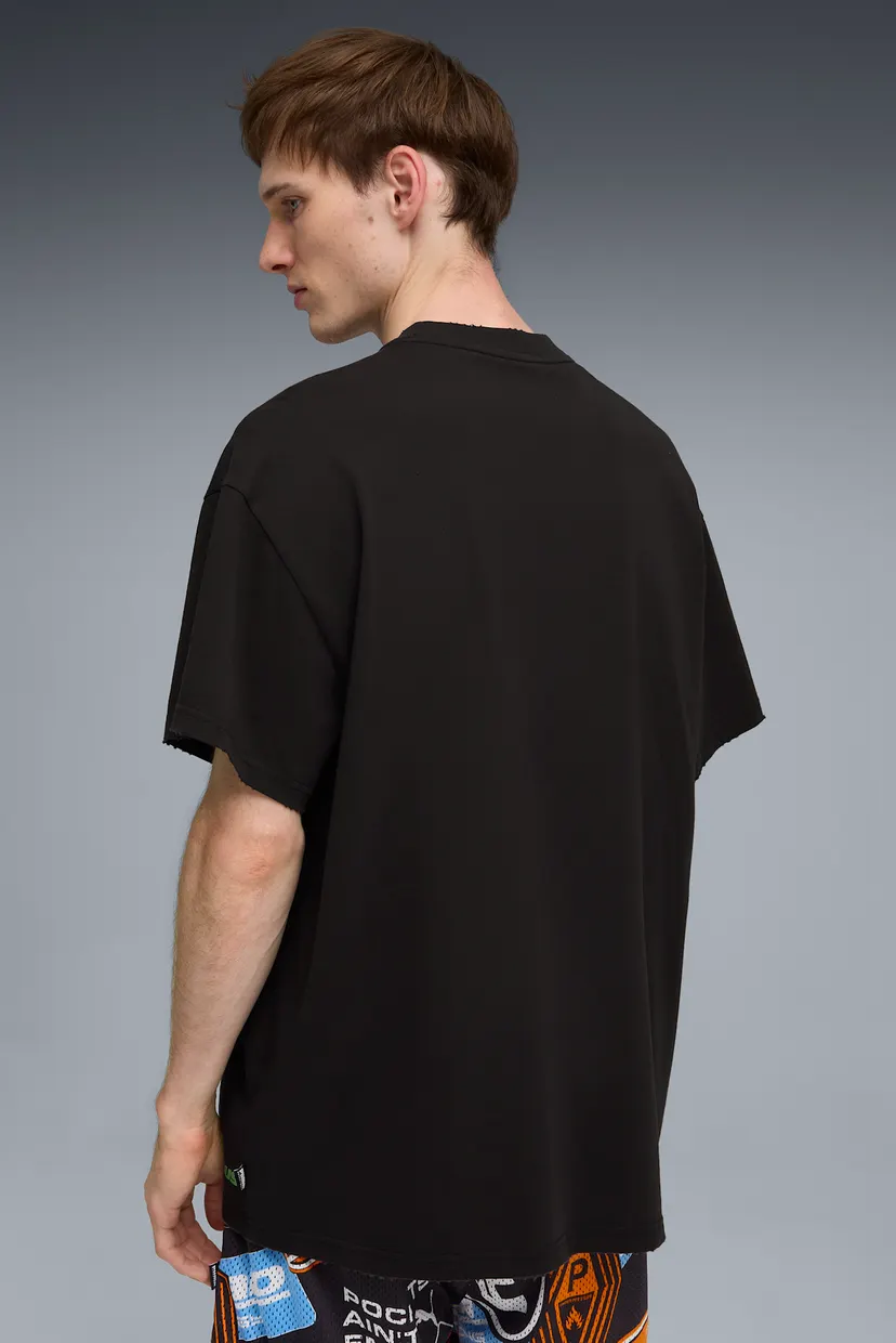 Мужская черная футболка PUMA x FAST & FURIOUS Relaxed Basketball Tee Men 3