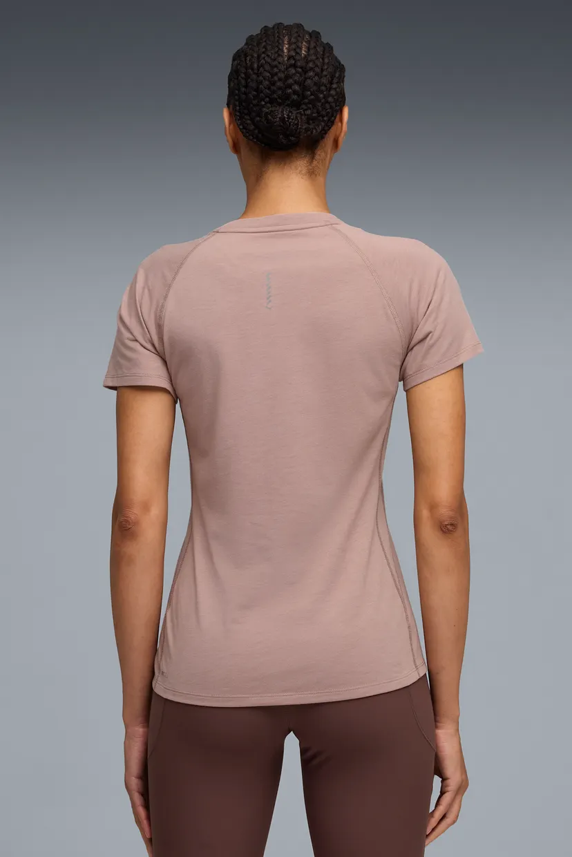 Жіноча бежева футболка VELOCITY Tri-Blend Running Tee Women 3
