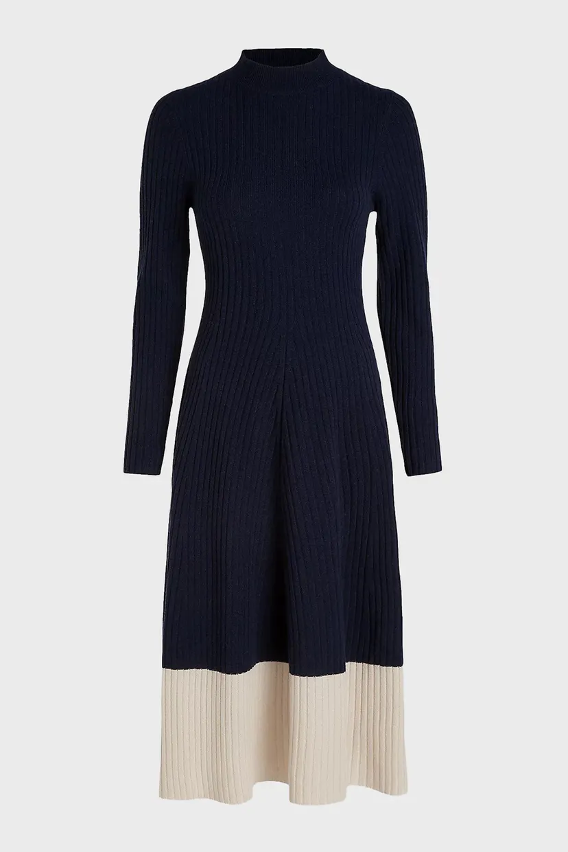 Жіноча темно-синя вовняна сукня WOOL CASH COLOURBLOCK SWT DRESS 5