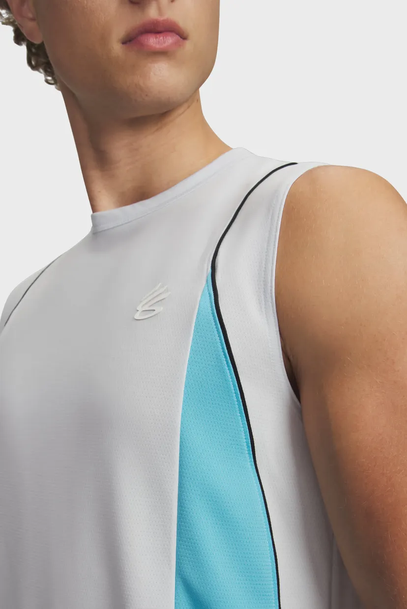 Мужская светло-серая майка Curry Training Tank-GRY 3