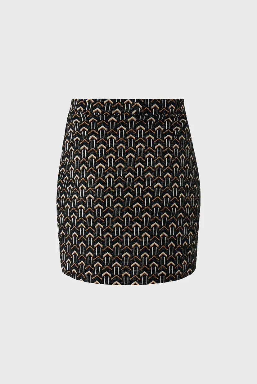 Женская жаккардовая юбка с узором Jacquard geo mini skirt 6
