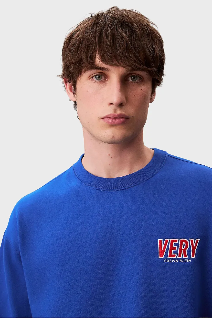 Чоловічий синій світшот PREMIUM FLEECE LOGO 5