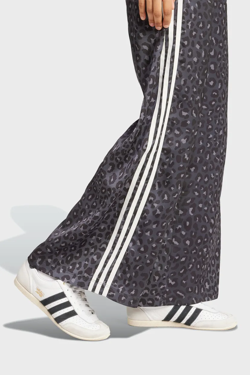 Женские темно-серые спортивные брюки с узором adidas Originals Wide Leg Satin 5