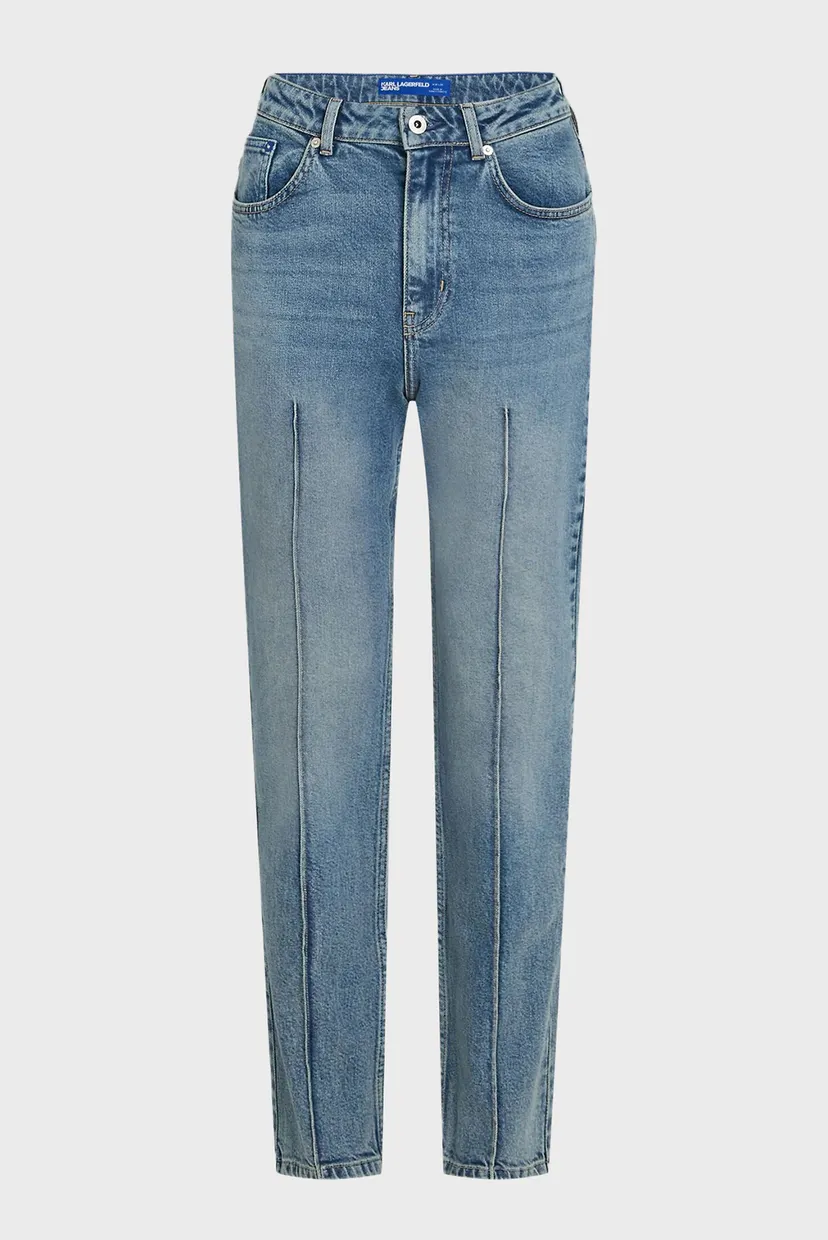 Жіночі сині джинси klj hr tapered pintuck denim 5