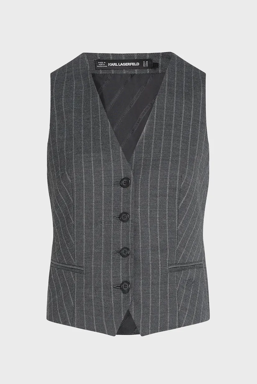 Женский серый жилет в полоску PINSTRIPE WAISTCOAT 5