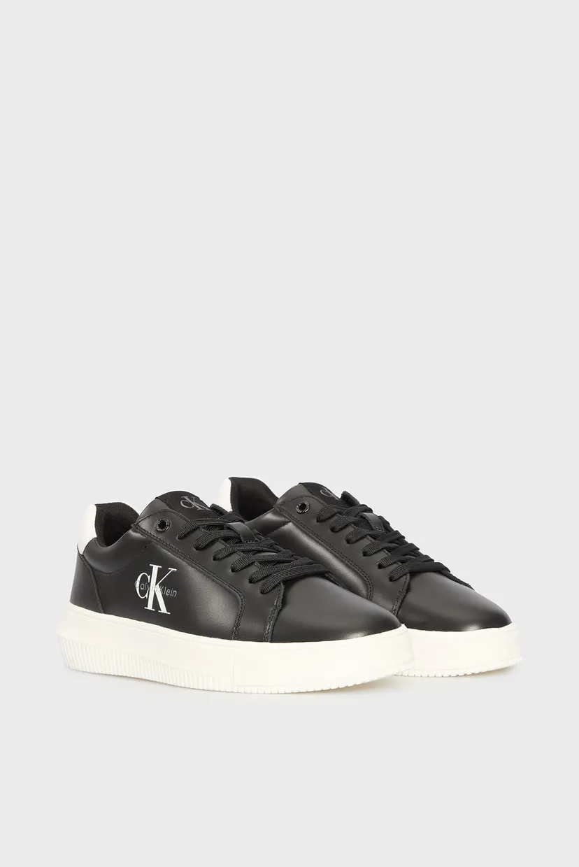 Жіночі чорні шкіряні снікерси CHUNKY CUPSOLE MONO 3