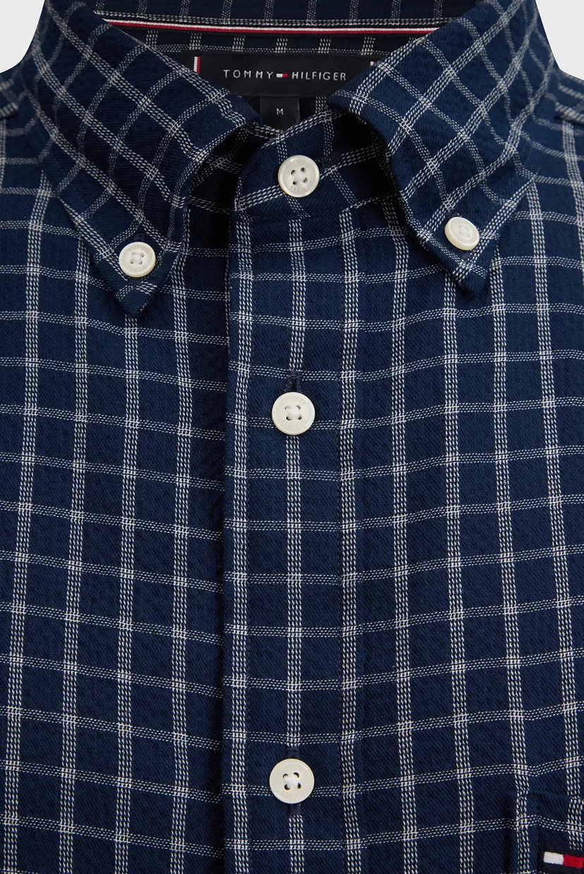Чоловіча синя картата сорочка TEXTURED GRID CHECK RF SHIRT 5