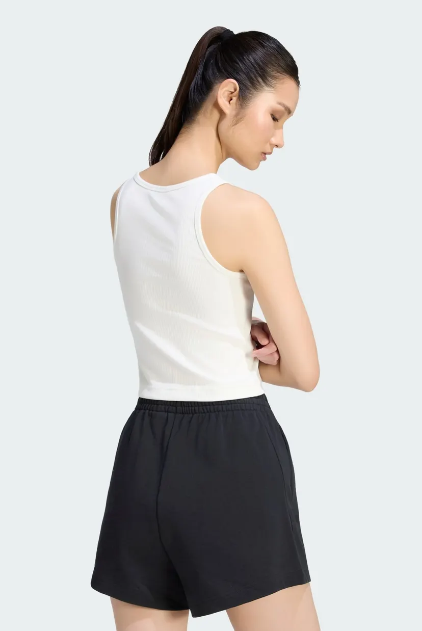Женский белый топ ADIDAS KIT SMALL LOGO RIB 3