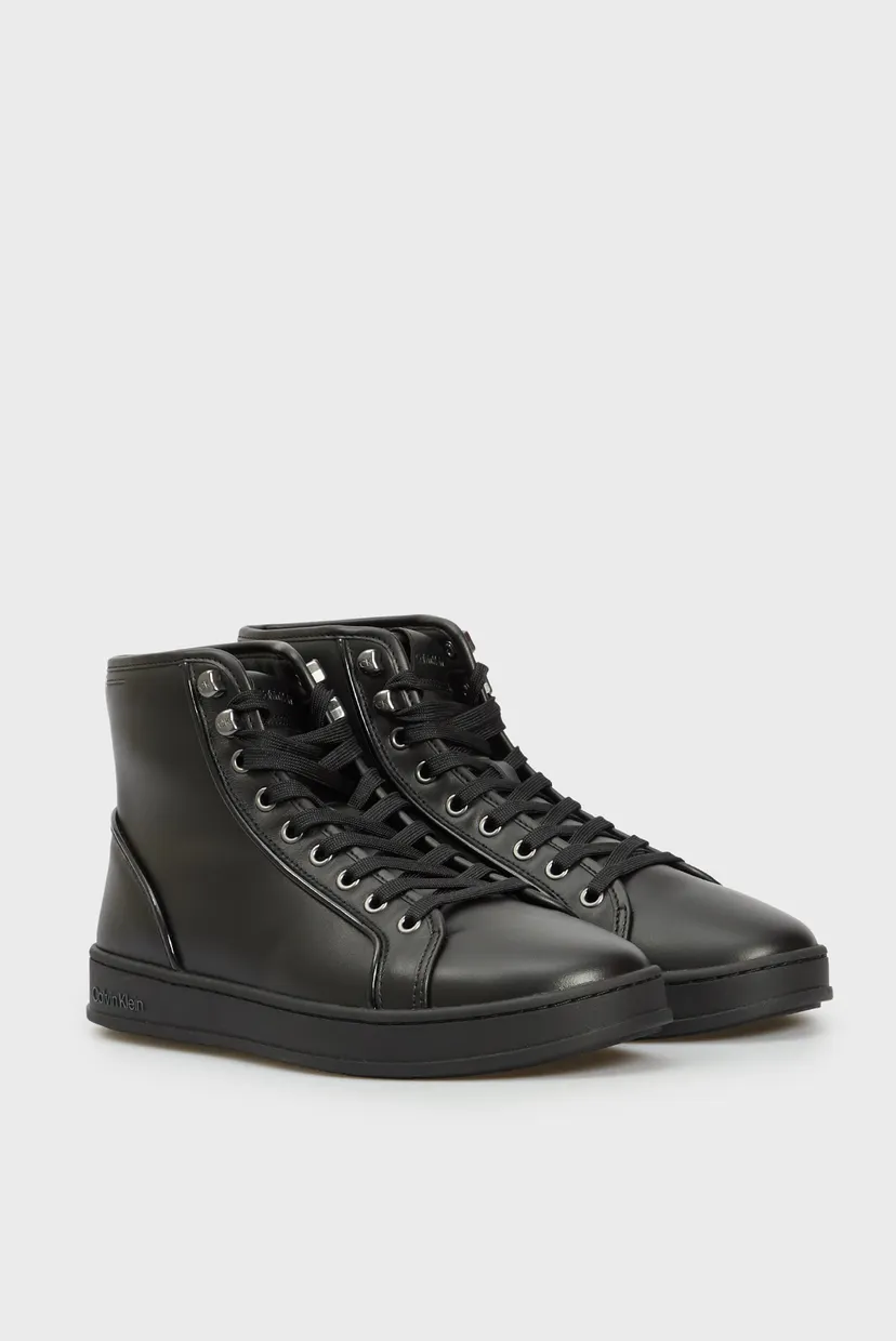 Чоловічі чорні шкіряні хайтопи HIGH TOP LACE UP PIPING 3