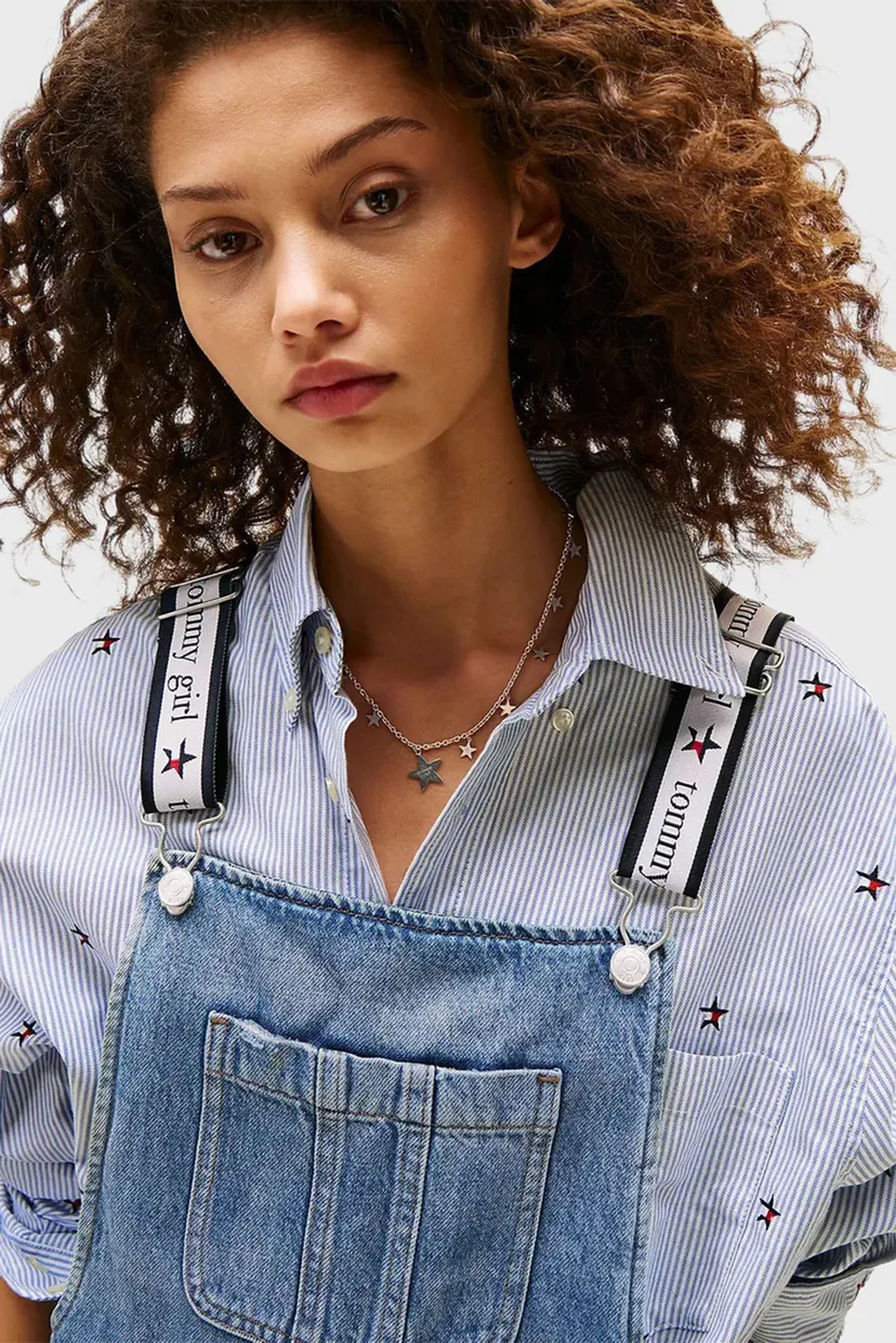 Жіночий синій джинсовий сарафан TOMMY GIRL 4