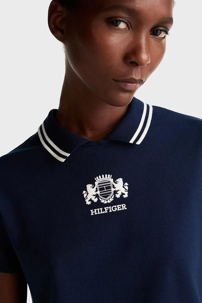 Жіноче темно-синє поло REG VARSITY C-NK POLO SS 5