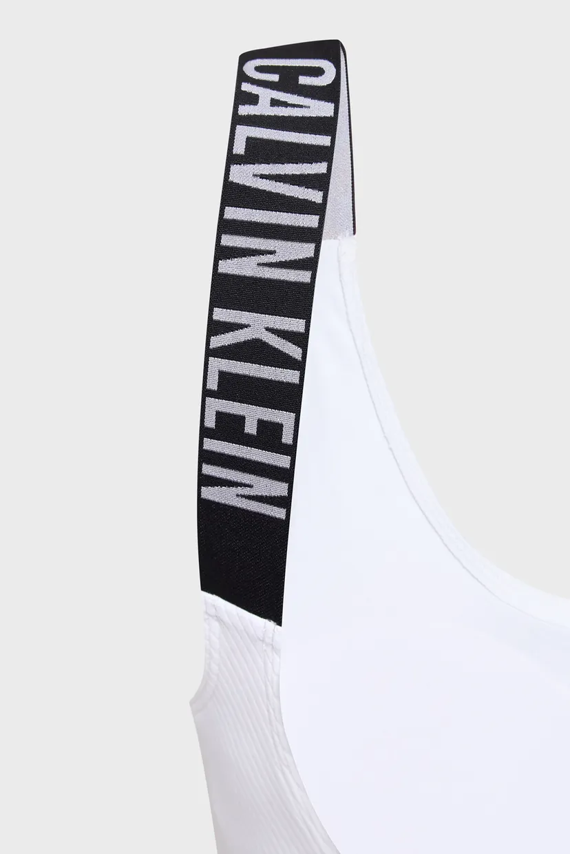 Женский белый купальник PLUNGE NECKLINE ONE PIECE 6