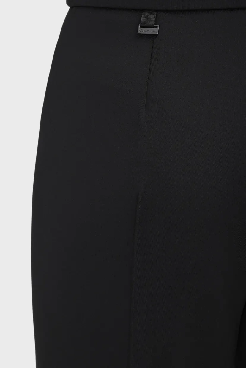 Женские черные брюки TECHNICAL KNIT WIDE LEG 4