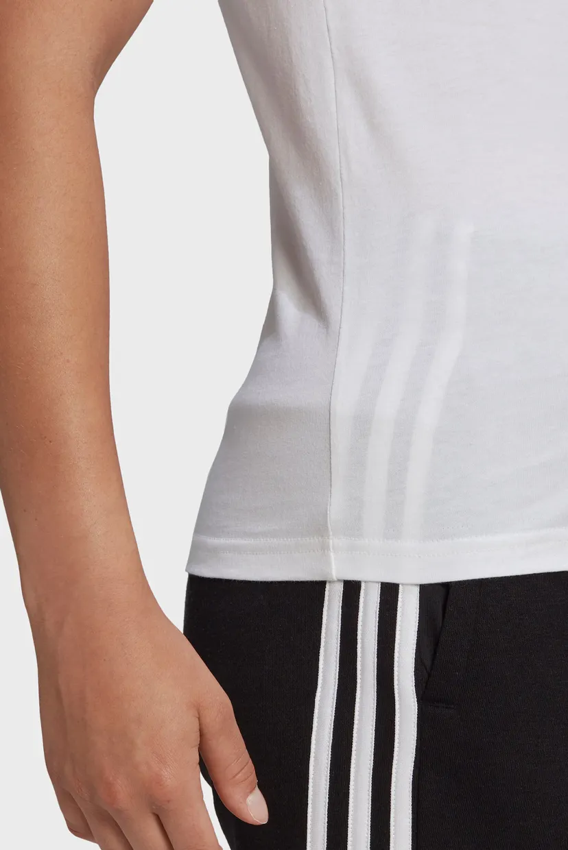 Жіноча біла футболка Essentials Slim 3-Stripes 5