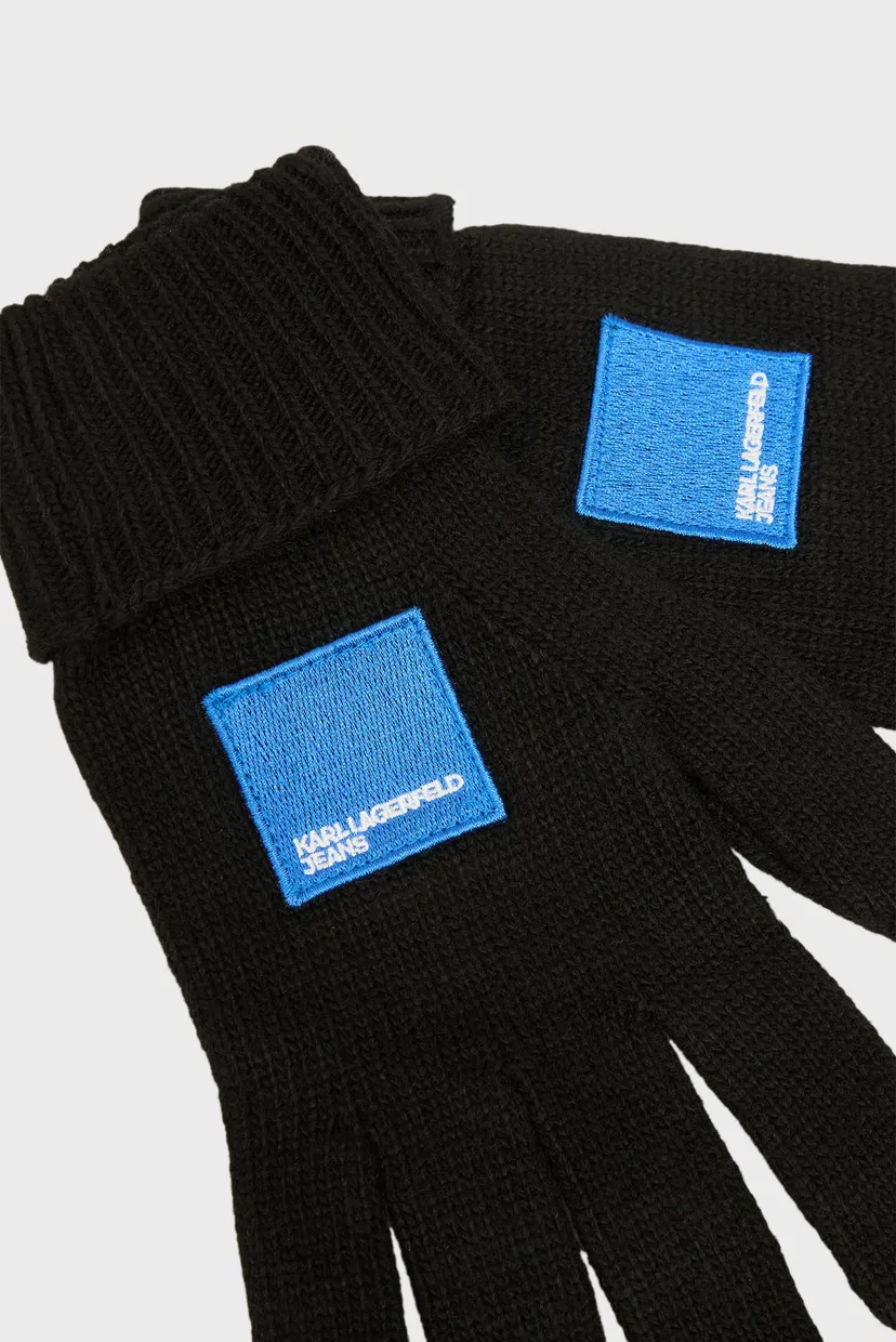 Женские черные перчатки knitted 3