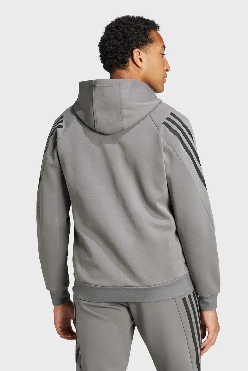 Чоловіче темно-сіре худі Future Icons 3-Stripes Full Zip 3