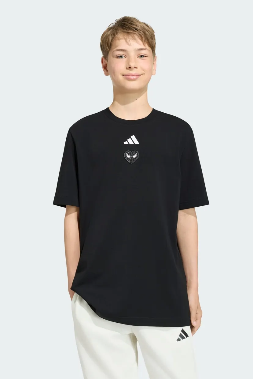 Детская черная футболка adidas Marvel Spider-Man Graphics 4