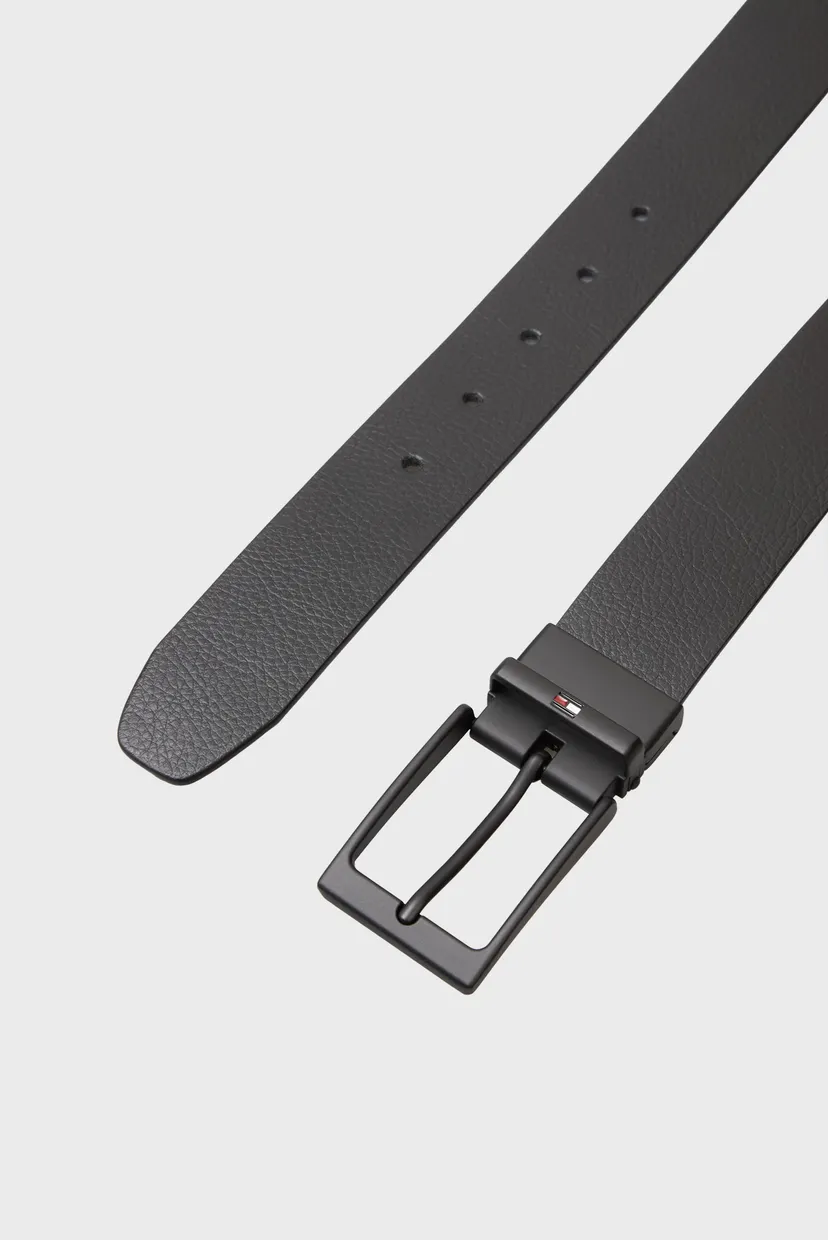Чоловічий чорний шкіряний двосторонній ремінь LAYTON 3