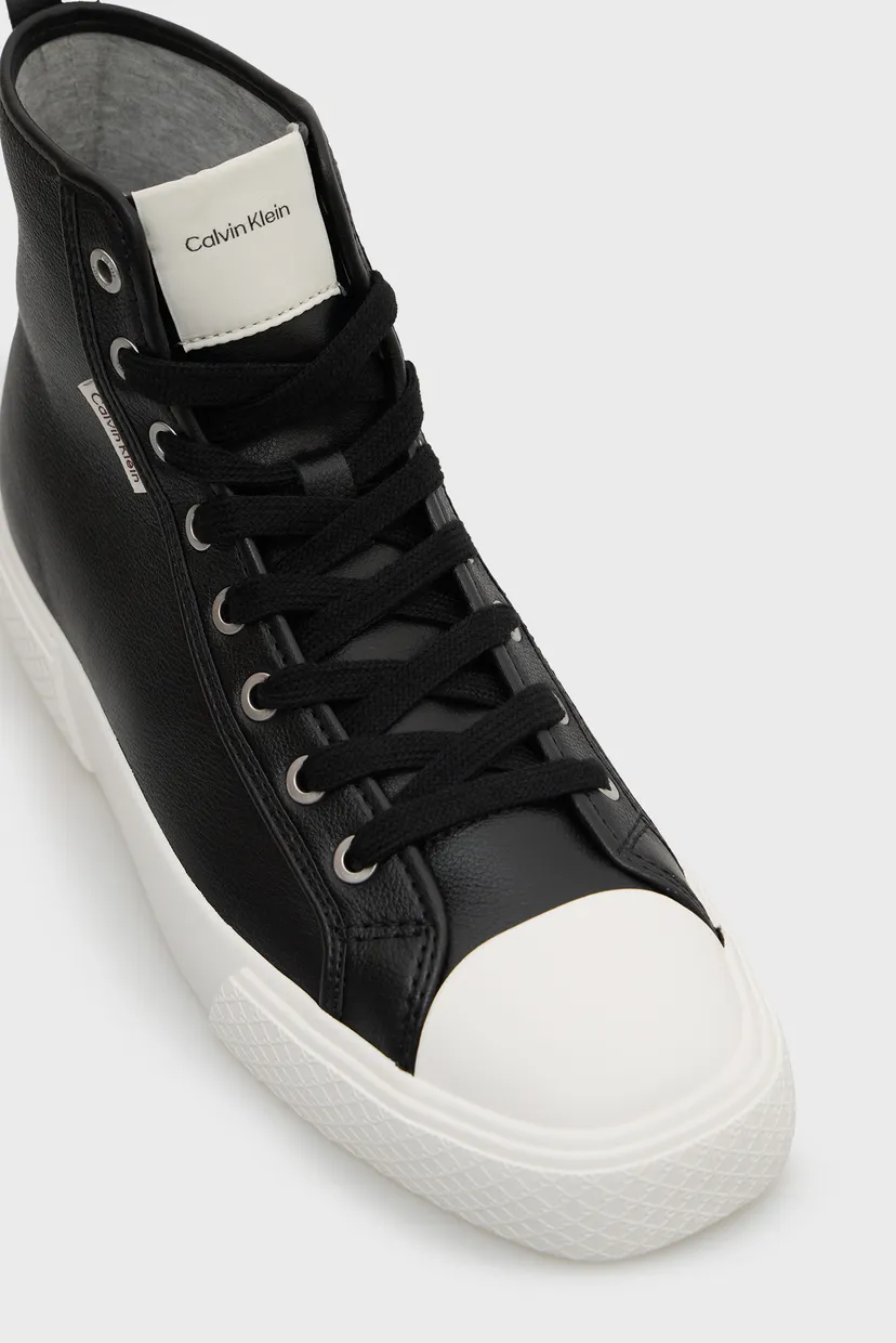 Жіночі чорні шкіряні хайтопи VULC LACE UP 4