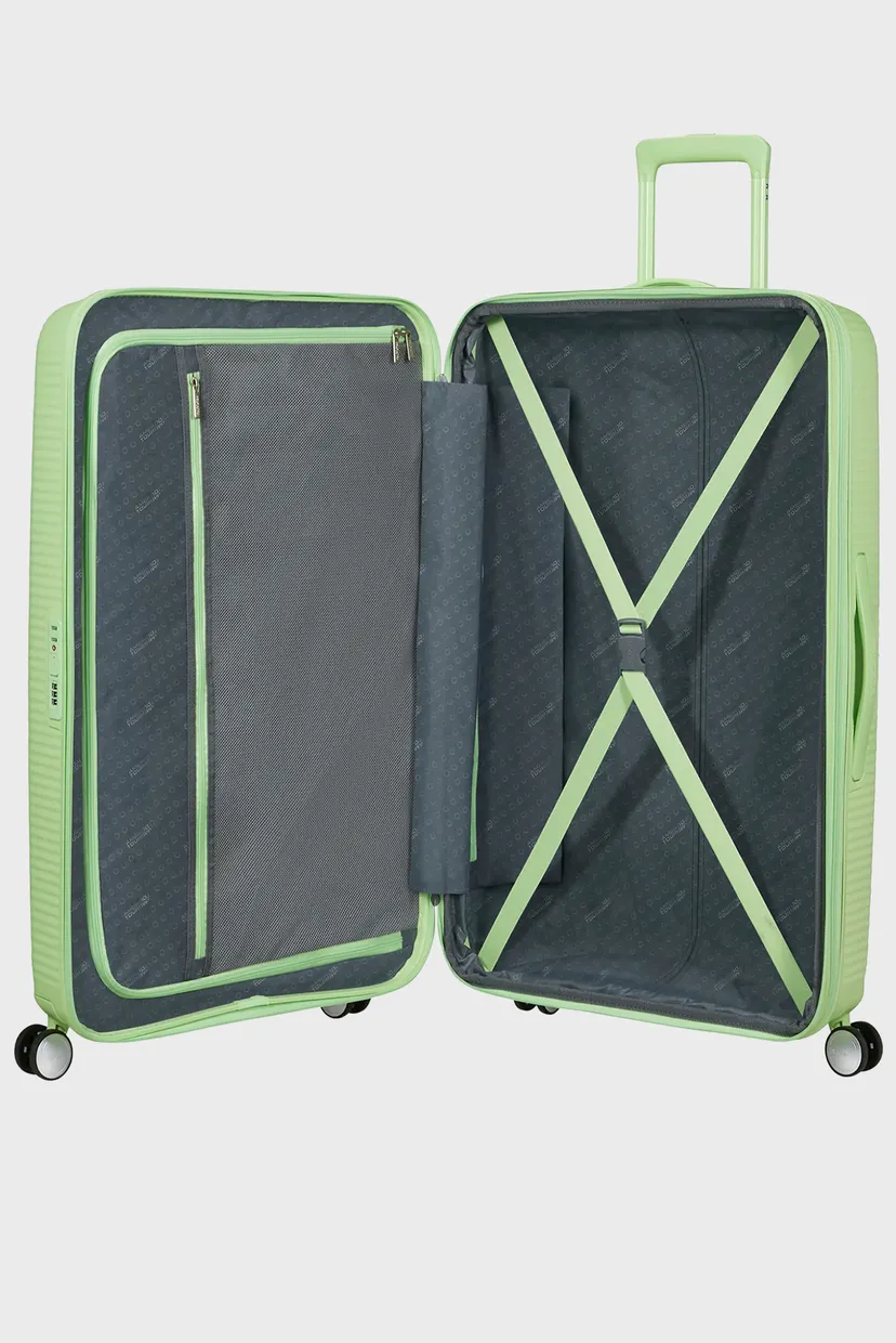 Женский зеленый чемодан 77 см SOUNDBOX KIWI GREEN 5
