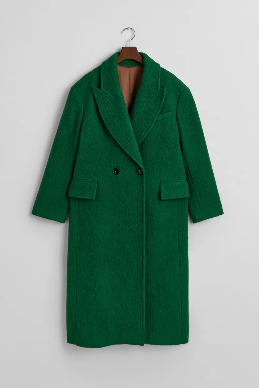 Жіноче зелене вовняне пальто WOOL BLEND OVERCOAT 5