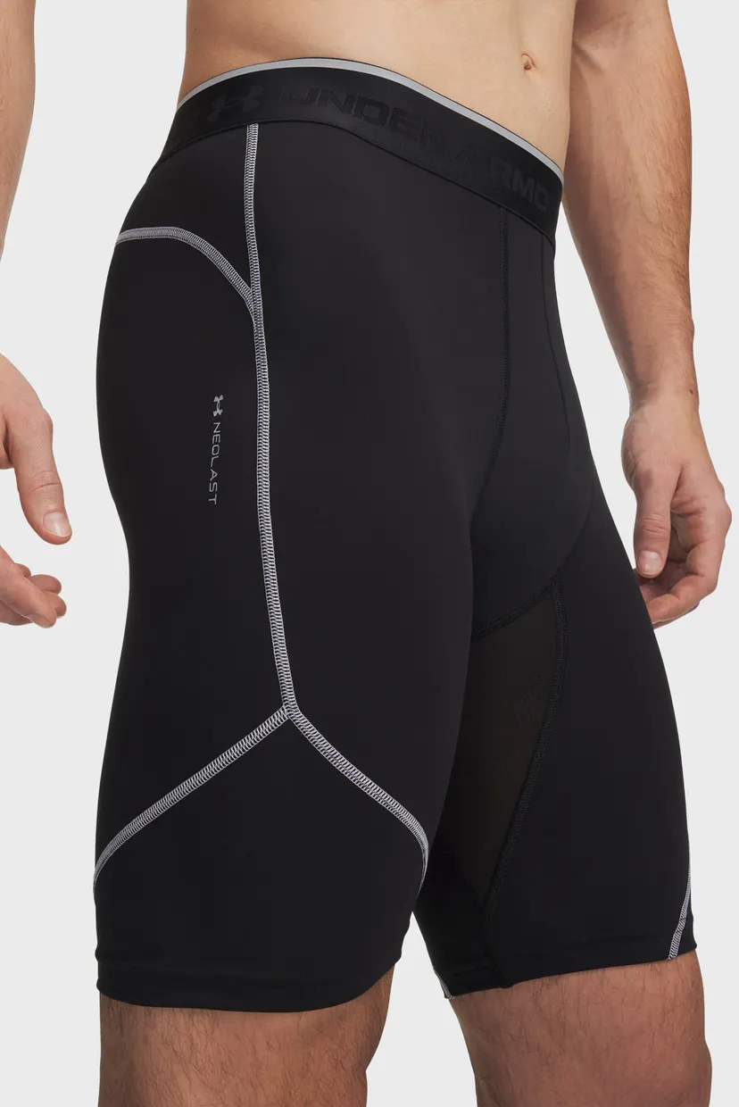 Мужские черные велосипедки UA HG Elite Long Shorts-BLK 4