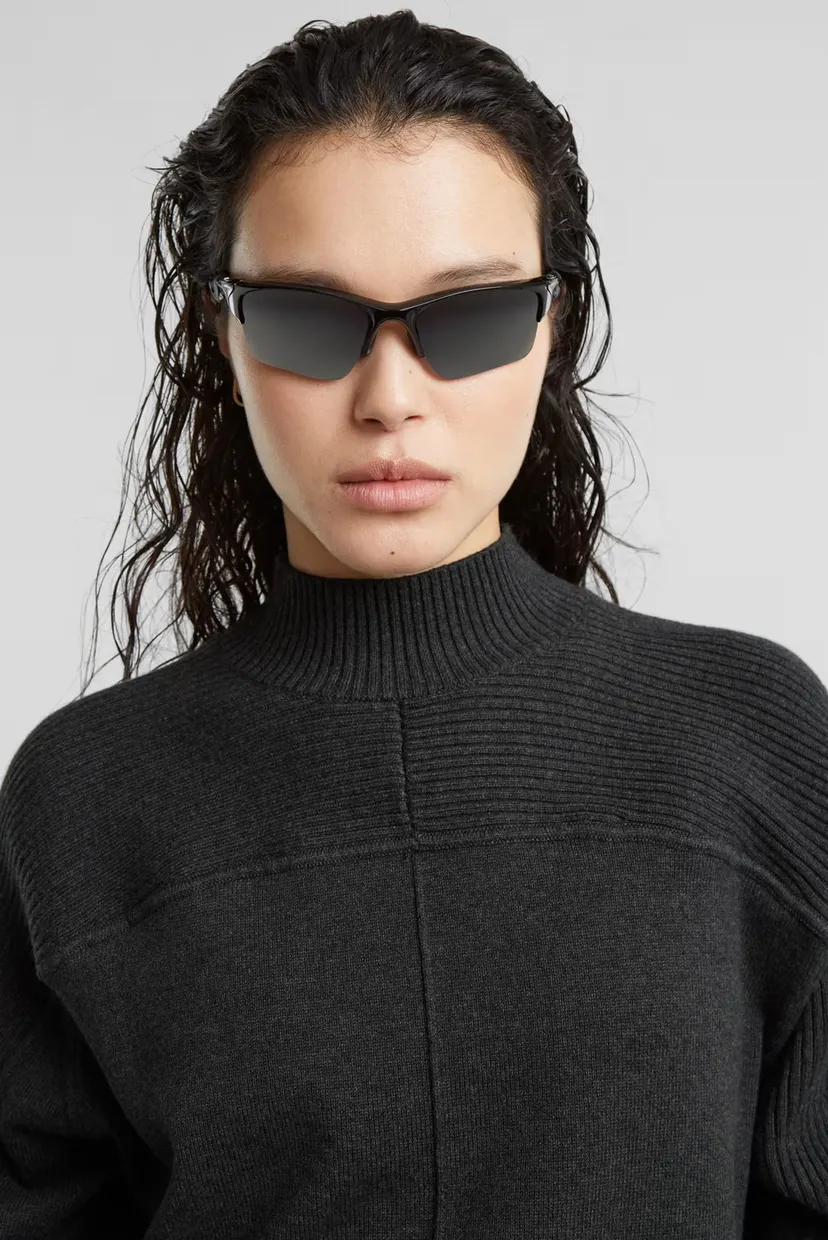 Жіночий темно-сірий светр Boxy mock jumper wmn 4