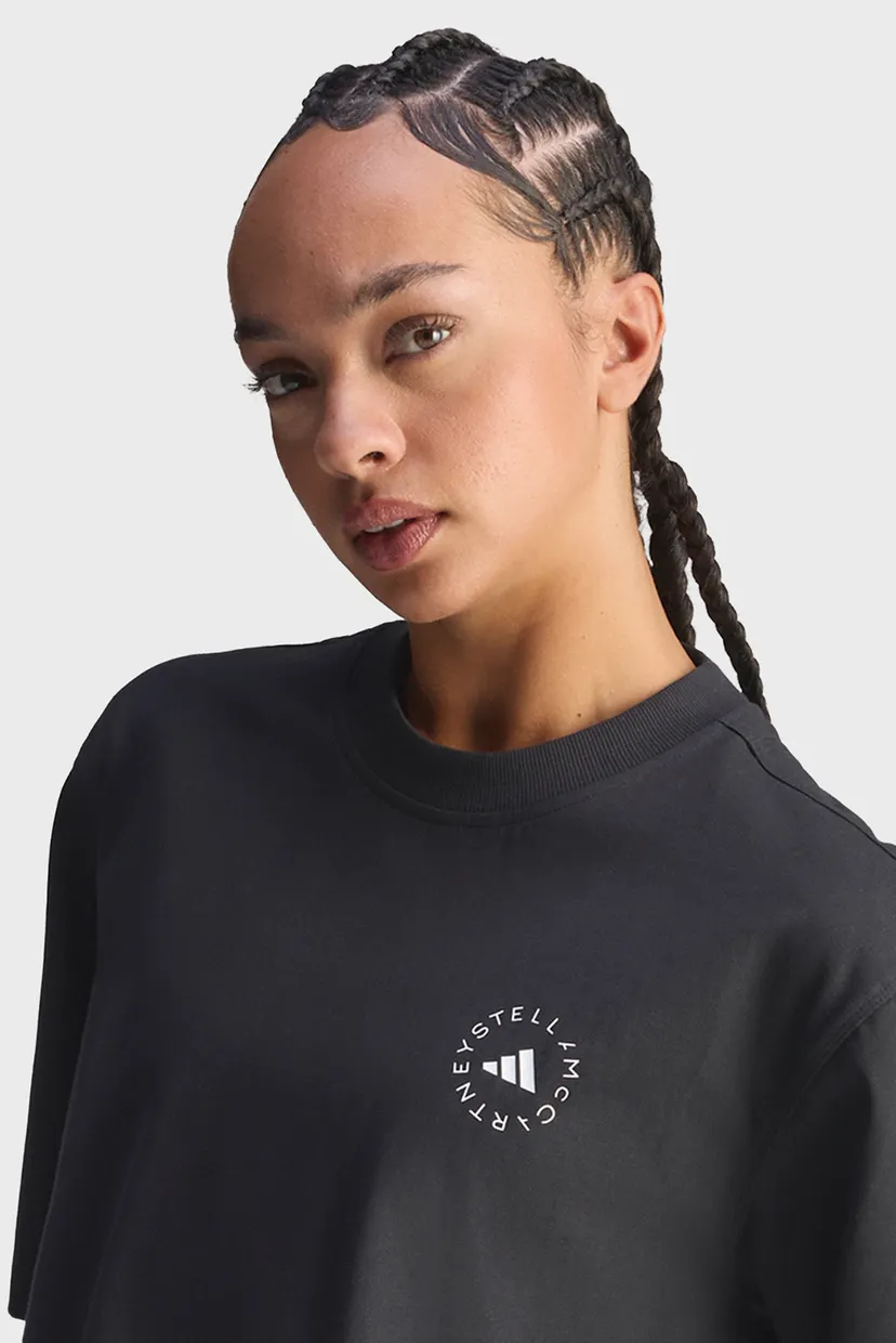 Жіноча чорна футболка adidas by Stella McCartney Loose 4