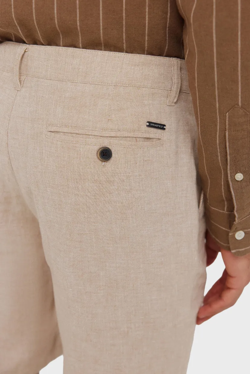 Чоловічі бежеві шорти dobby comfort fit 5