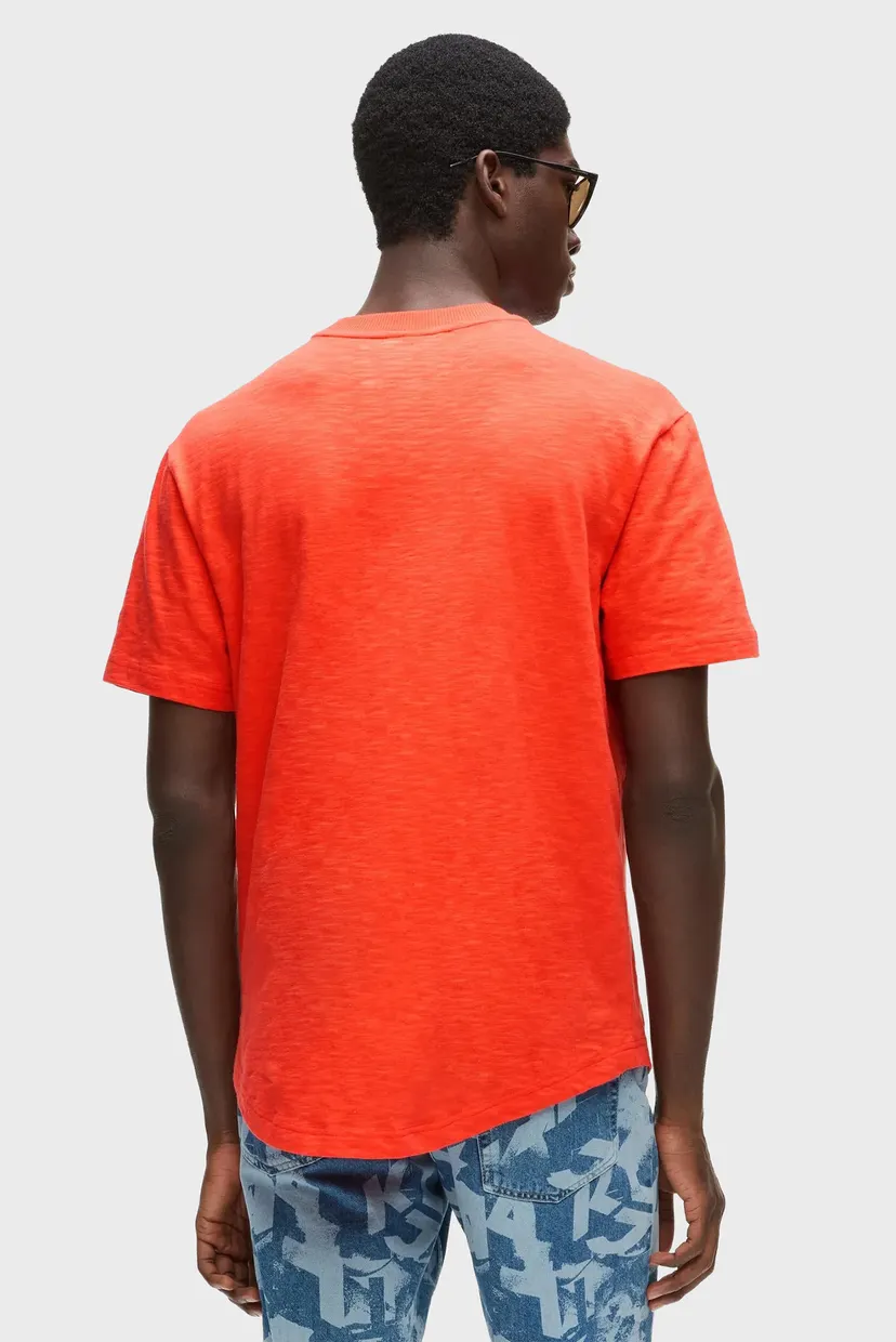 Чоловіча помаранчева футболка REG CURVED HEM 3