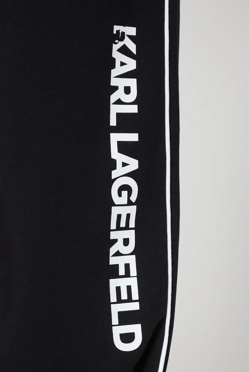 Женские черные спортивные брюки LOGO PIPING SWEATPANTS 3