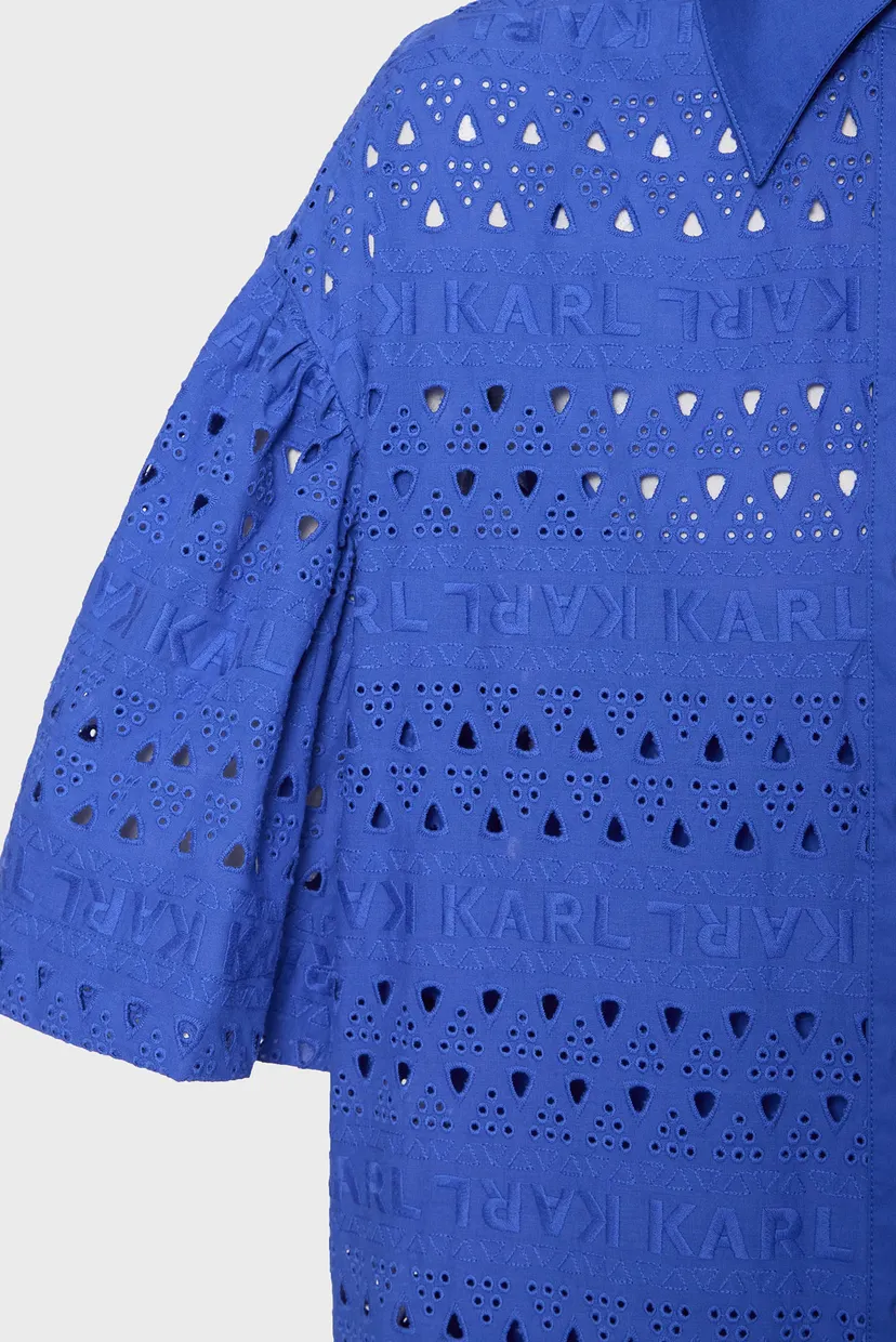 Женское синее платье SSLV EMBROIDERY 3
