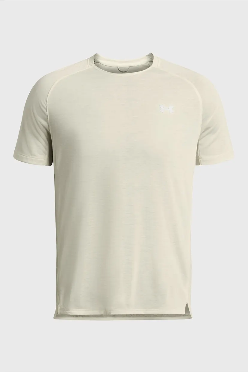 Чоловіча бежева футболка UA RUN TRAIL TEE 4