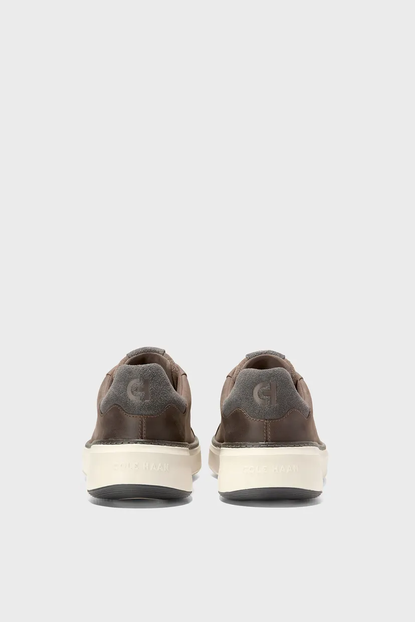 Чоловічі коричневі шкіряні снікерси GrandPrø Topspin Sneaker 4