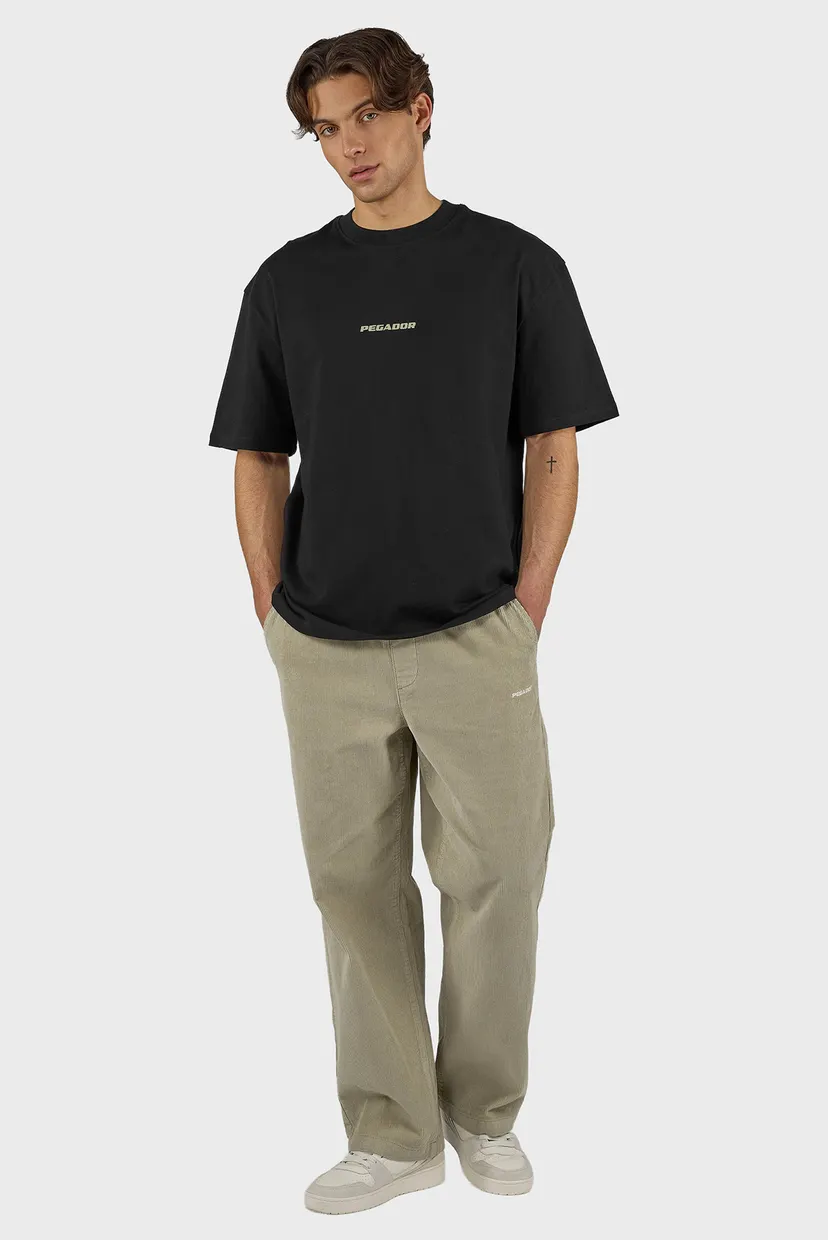Мужская черная футболка Colne Logo Oversized 3