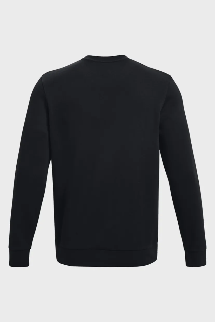 Чоловічий чорний світшот UA Essential Fleece Crew 6