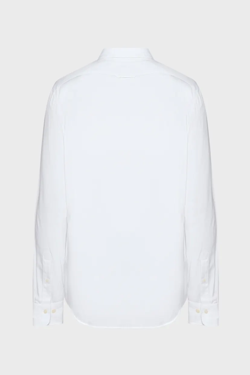 Мужская белая рубашка SLIM SATEEN SHIRT 7