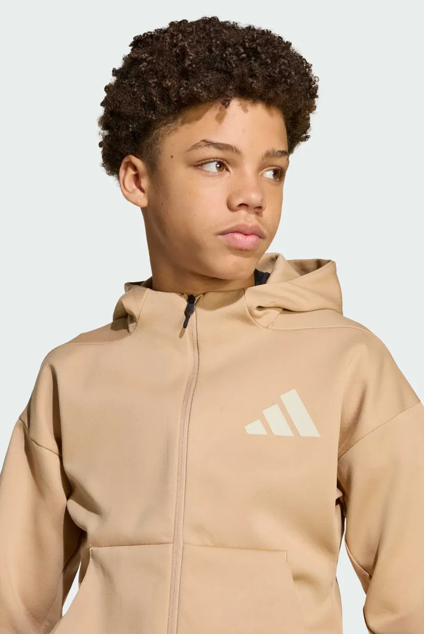 Дитяче бежеве худі adidas Z.N.E. Full-Zip Kids 5