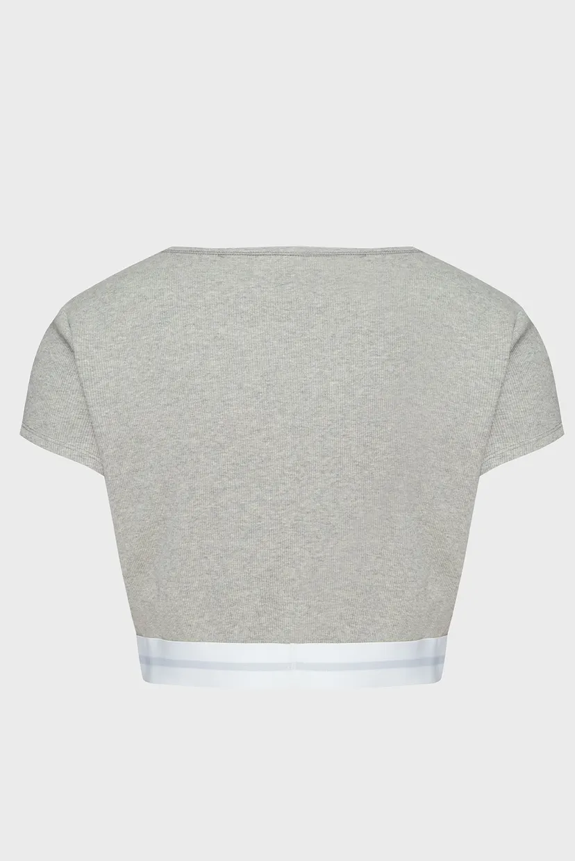 Жіночий сірий топ RIB CROP TEE 8